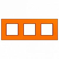 Рамка 3 поста UNICA ХАМЕЛЕОН, оранжевый | код. MGU4.706.29 | Schneider Electric